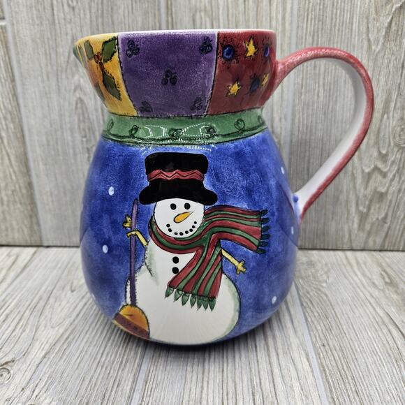 Sango The Sweet Shoppe Christmas Sue‎ Zipkin 64oz Pitcher Snowman - Picture 3 of 6